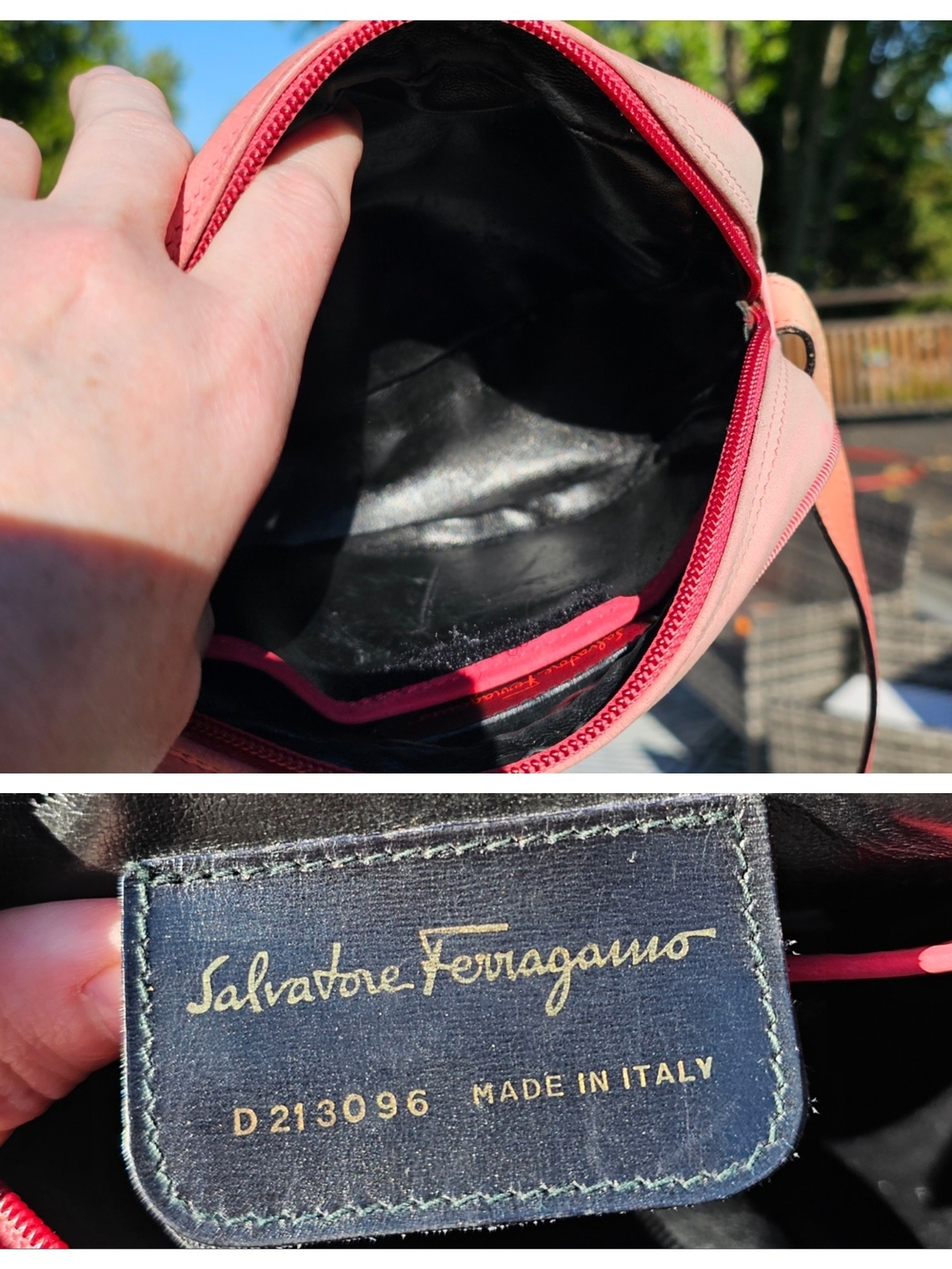 Vintage Salvatore Ferragamo Vara Bow Crossbody Bag - OMBRE PINK SUEDE - Picture 8 of 13
